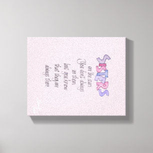 Sisters are like Stars Canvas Print