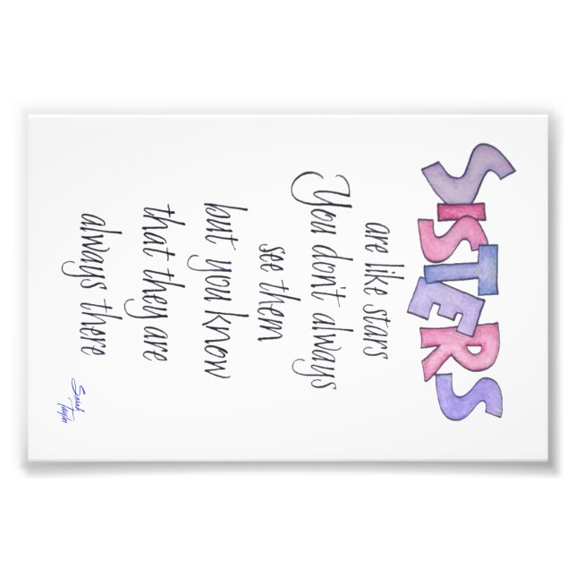 Sisters are like Stars Photo Print (Front)