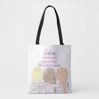 Sisters Are Never Apart Ellie Series Shoulder Tote Bag