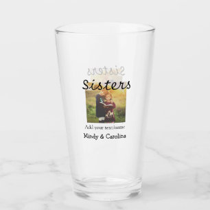 Sisters besties BFF add photo name title family te Glass