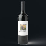 Sisters besties BFF add photo name title family te Wine Label<br><div class="desc">Design</div>