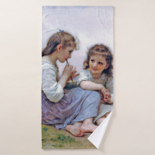 Sisters, Bouguereau Bath Towel