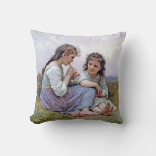 Sisters, Bouguereau Cushion