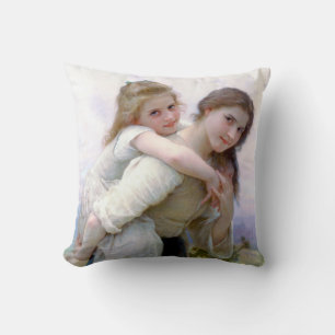 Sisters, Bouguereau Cushion