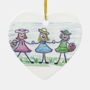 Sisters Ceramic Tree Decoration