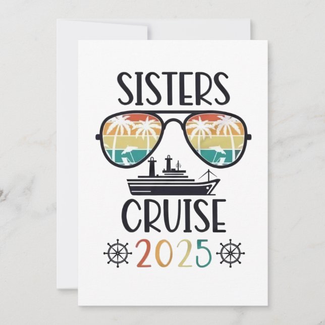 Sisters Cruise 2025 Family Matching Trip  Thank You Card (Front)