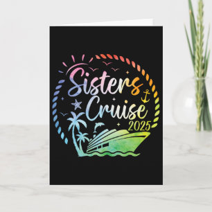 Sisters Cruise 2025 Girls Cruising Summer Vacation Card