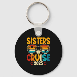 Sister's Cruise 2025 Retro Family Vacation Trip Cr Key Ring