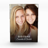 sisters custom photo personalised photo block