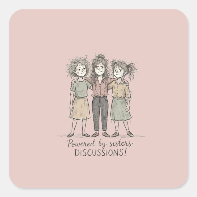 Sisters DISCUSSIONS Square Sticker (Front)