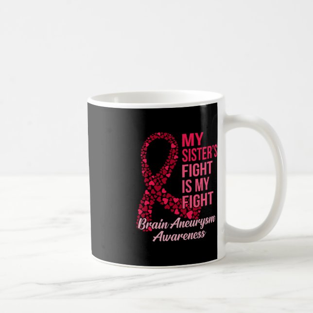 Sister's Fight Is My Fight Brain Aneurysm Awarenes Coffee Mug (Right)