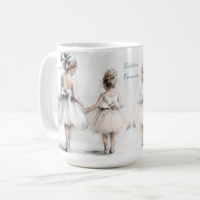 Sisters Forever Mug – Pastel Big & Lil Sis  (Front Left)