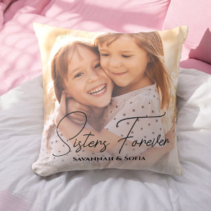 Sisters Forever photo  Throw Pillow