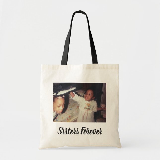 Sisters Forever Photo Tote Bag (Front)