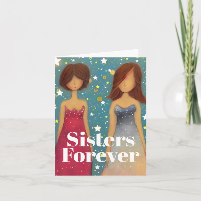 Sisters Forever Thank You Card (Front)