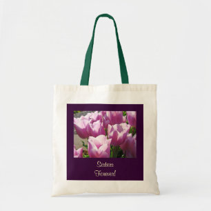 Sisters Forever! Tote bag Purple Tulip Flowers