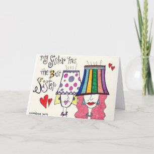 "Sisters" from my "Party Girls" hand sketched art Card