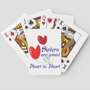 Sisters Hear to Heart Playing Cards