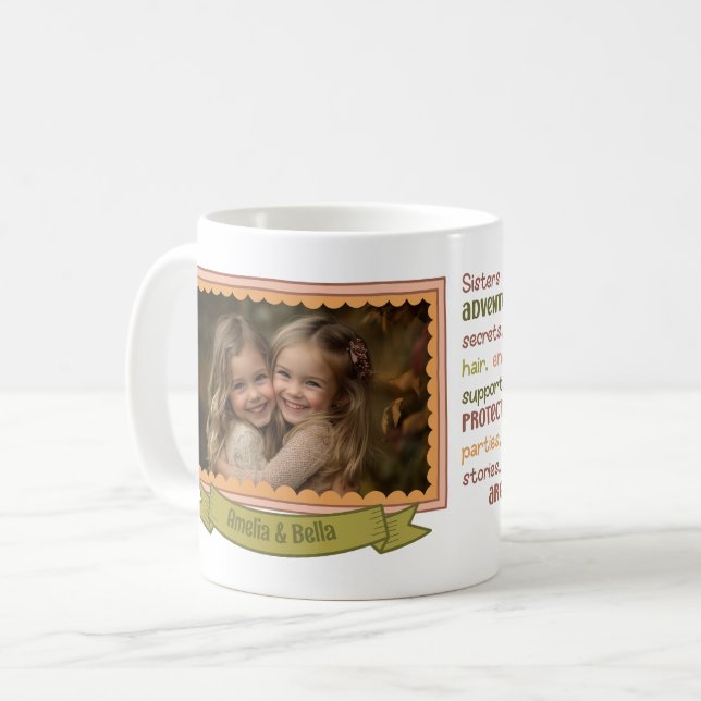 Sisters Heart touching & sentimental Coffee Mug (Front Left)