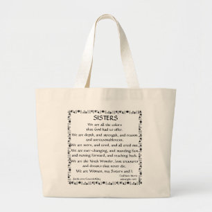 SISTERS Jumbo Tote Bag