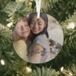 Sisters keepsake Christmas Photo Ornament<br><div class="desc">Personalised photo sisters gift ornament.</div>