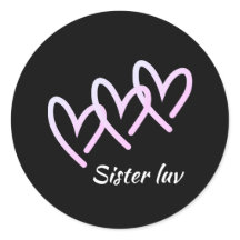Sisters  Love Heart Black 