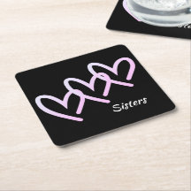 Sisters  Love Heart Black