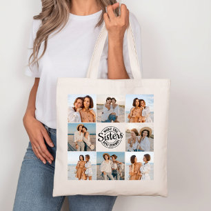 Sisters Make the Best Friends Photo Canvas Tote