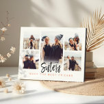 Sisters Make the Best Friends Photo Collage White Plaque<br><div class="desc">A special and memorable photo collage gift for sisters. The design features a five photo collage layout to display five of your own special sister photos. "Sisters" is designed in a stylish black brush script modern calligraphy with "make the best friends" displayed in a modern typographic design. Send a memorable...</div>