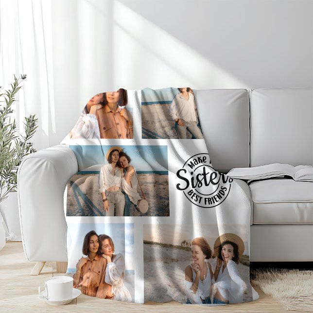 Sisters Make the Best Friends Photo  Fleece Blanket (Creator Uploaded)