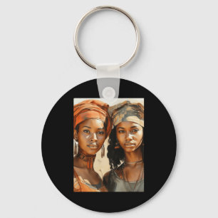 Sisters Of The Sun - Two African Women Posing In Key Ring