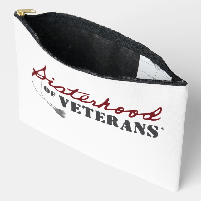 Sisters of Veterans Military Pride Design Accessory Pouch (Open)
