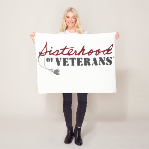 Sisters of Veterans Military Pride Design Fleece Blanket