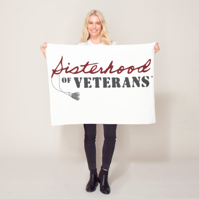 Sisters of Veterans Military Pride Design Fleece Blanket (In Situ)