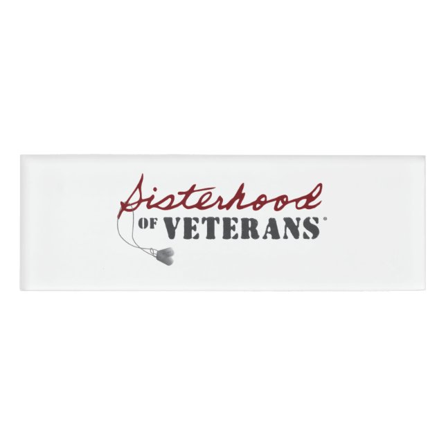 Sisters of Veterans Military Pride Design Name Tag (Front)