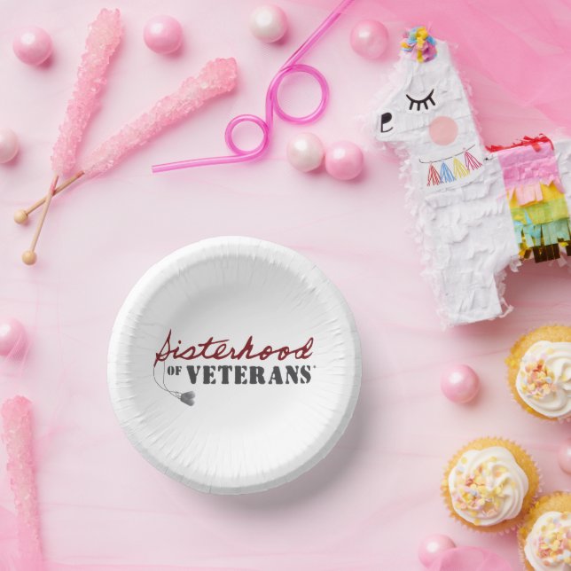 Sisters of Veterans Military Pride Design Paper Plate (Party)