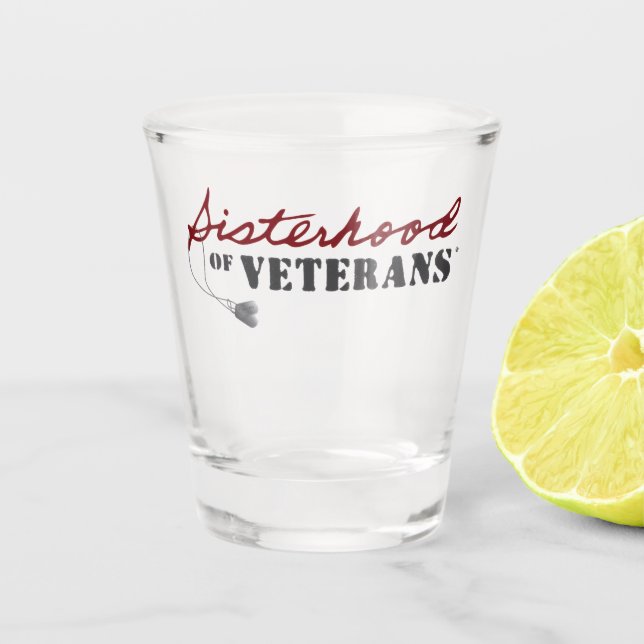 Sisters of Veterans Military Pride Design Shot Glass (Front)