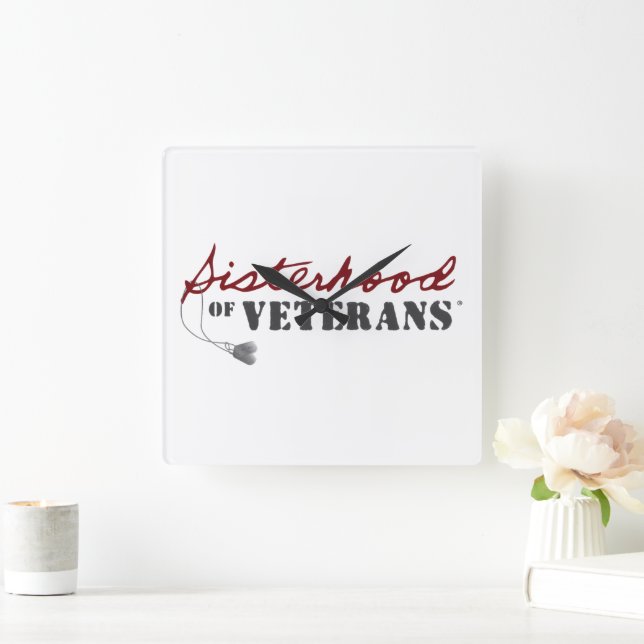 Sisters of Veterans Military Pride Design Square Wall Clock (Home)