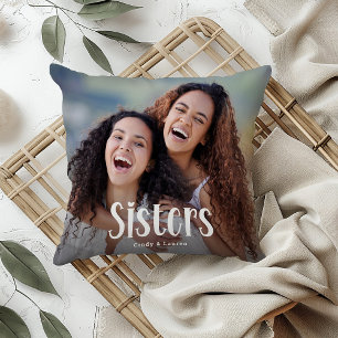 SISTERS' Personalised Photo Cute Sister Gift  Cushion