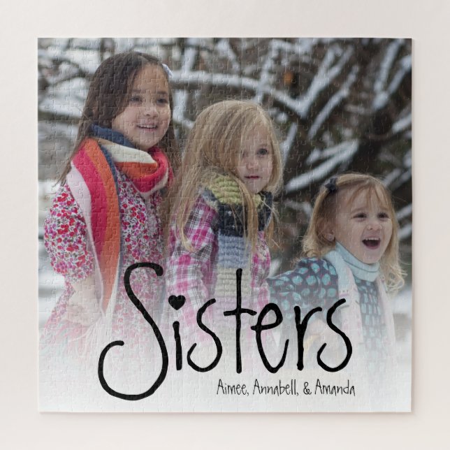 Sisters | Personalised Photo Jigsaw Puzzle (Vertical)