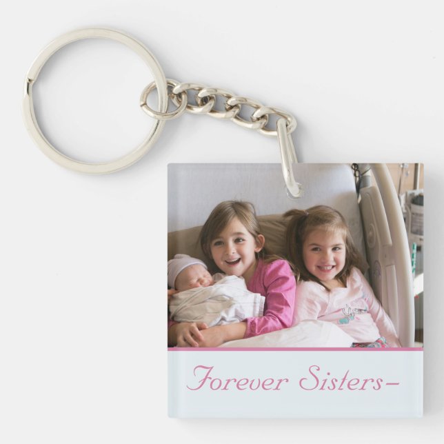 Sisters Photo Acrylic Keychain (Front)