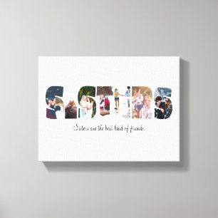 Sisters Photo Collage Canvas Print