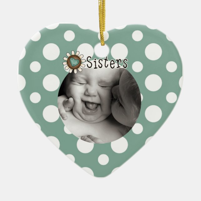 Sisters Photo Keepsake Ornament (Front)
