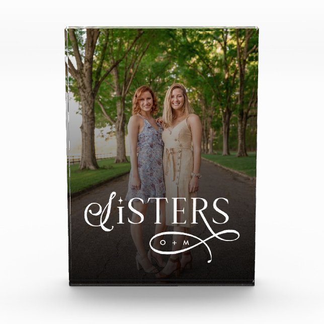 Sisters Photo Personalized Monogram (Front)