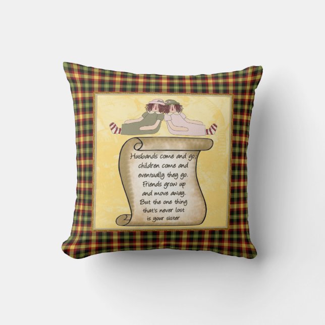 Sisters poem pillow (Front)