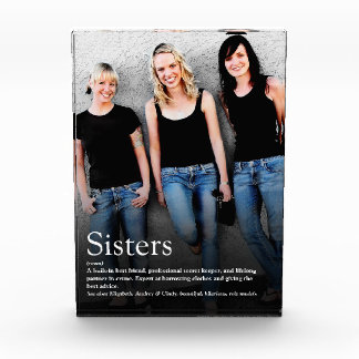Sisters Quote Modern Fun Cool Photo Block