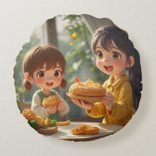 sisters round cushion