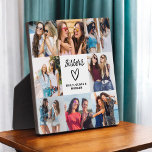 Sisters Script Gift For Friends Photo Collage Plaque<br><div class="desc">The Sisters Script Gift for Friends Photo Collage Plaque is a beautiful way to celebrate your cherished friendship. Featuring a stylish script design with the words “Sisters, ” this plaque allows you to upload your favourite photos together, creating a personalised and heartfelt keepsake. Perfect for birthdays, holidays, or just because,...</div>