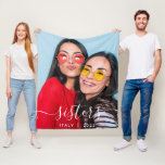 Sisters Vacation Fleece Blanket<br><div class="desc">Cherish special memories with your sister with this lovely personalised vacation blanket!</div>