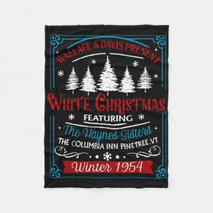Sisters White Christmas Movie 1954 Pyjamas Holiday Fleece Blanket
